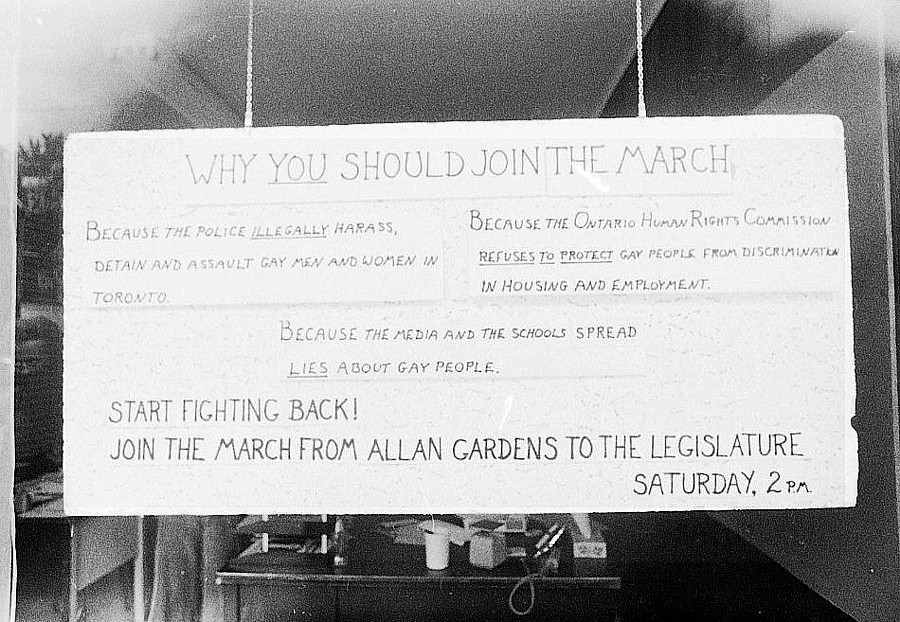 gay pride march toronto 1974