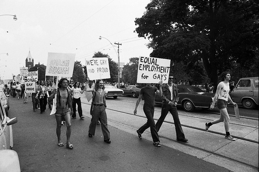 gay pride march toronto 1974