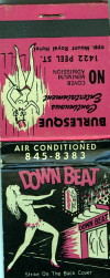 downbeat club matchbook