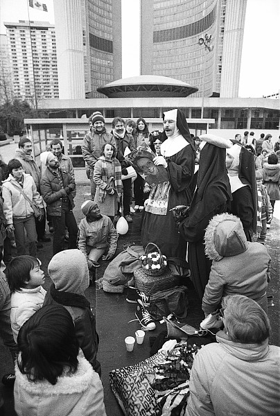 The Sisters of Perpetual Indulgence, gay nuns, skating party at Toronto City Hall