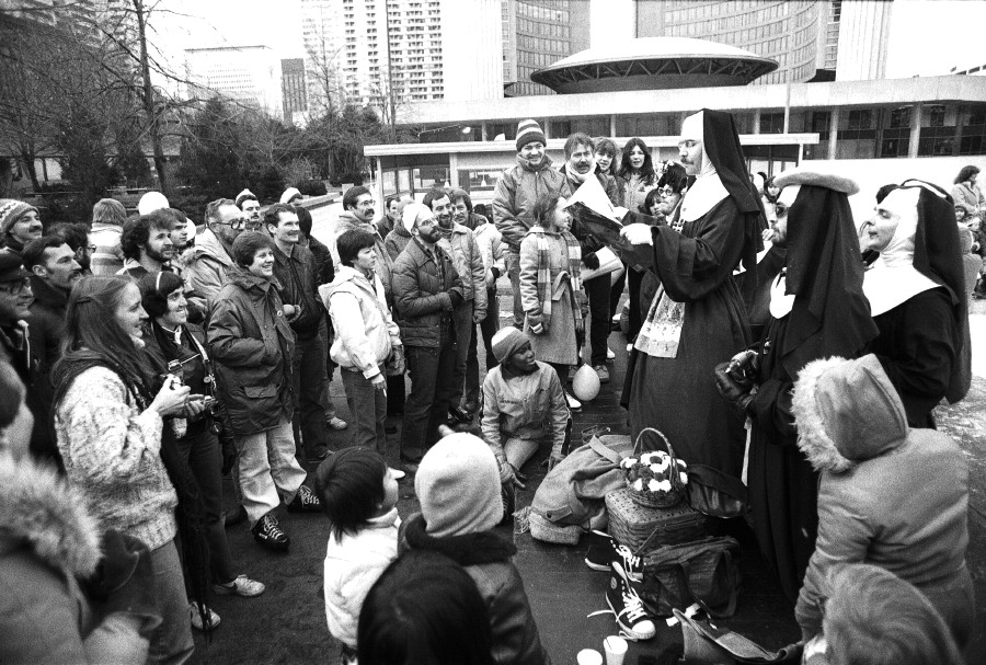 The Sisters of Perpetual Indulgence, gay nuns, skating party at Toronto City Hall