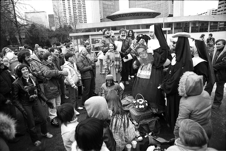 The Sisters of Perpetual Indulgence, gay nuns, skating party at Toronto City Hall