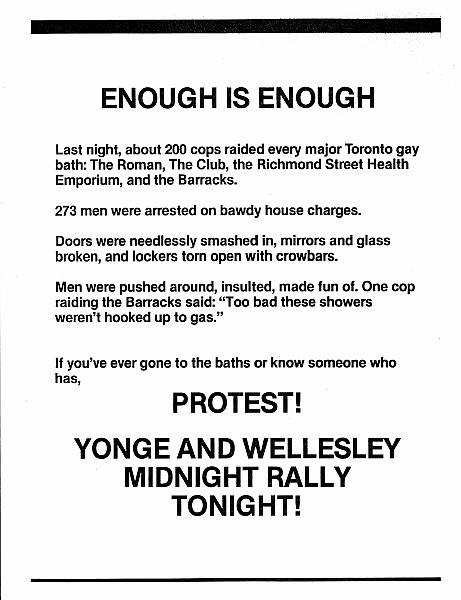leaflet for the first raids protest